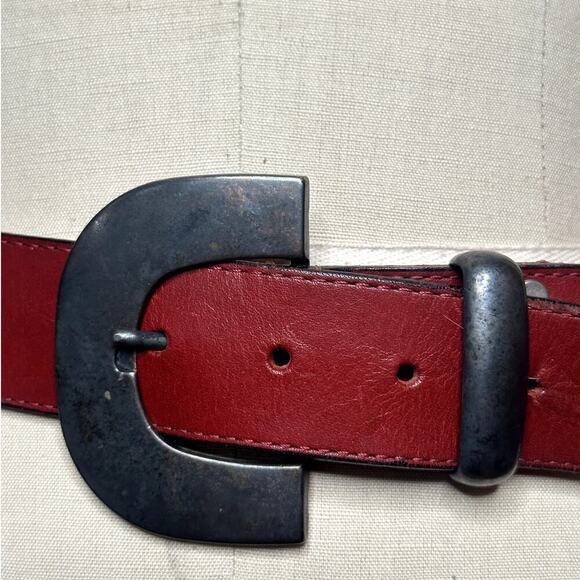 Another Line Inc Cognac Leather Half Moon Buckle Belt Size 30 main image 4